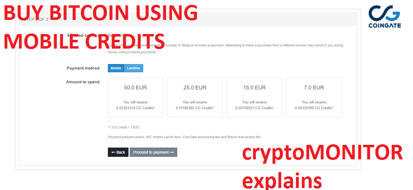 It Works Just Bought Bitcoin With!    Mobile Credits On Coingate - 